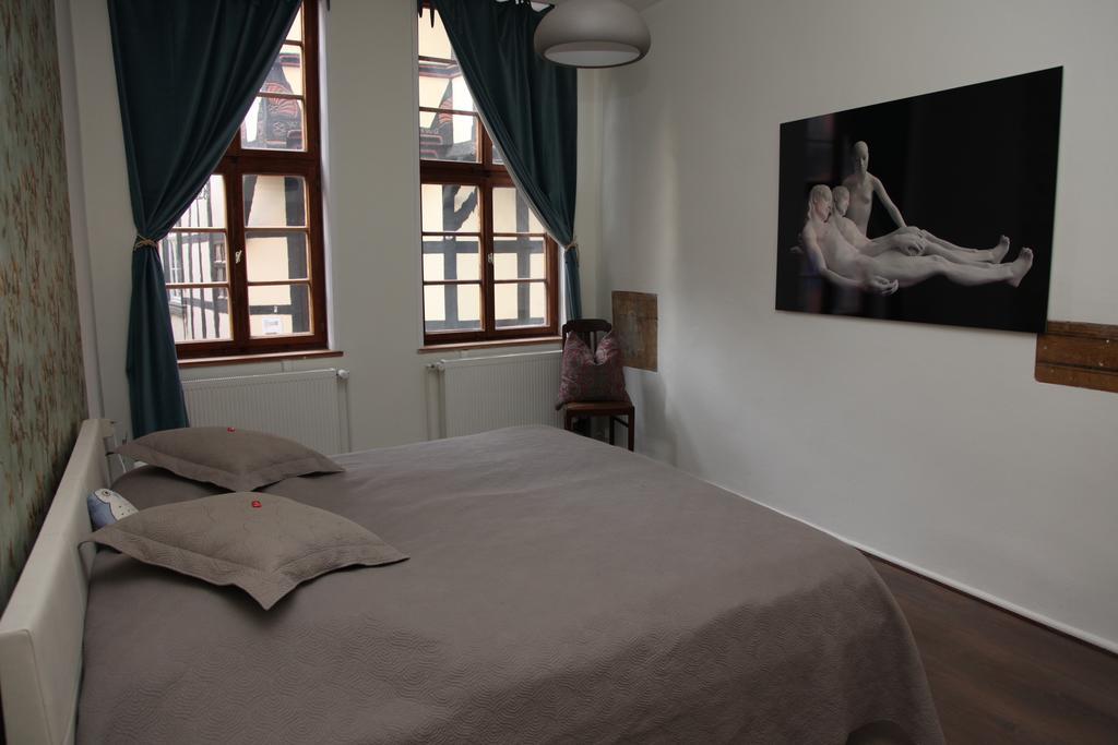 Ferienwohnung Hoellenblick เควดลินบวร์ก ภายนอก รูปภาพ